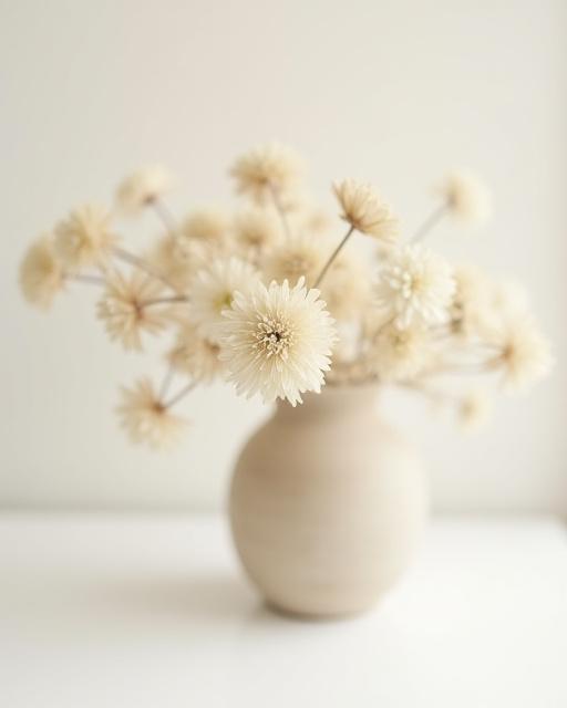 ミニマリストなドライフラワーの飾り